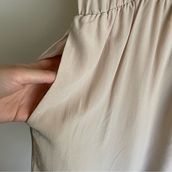 Anine Bing Silk Mini Slip Dress in Nude - Picture 6 of 12